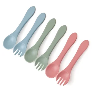 Set de cubiertos de silicona