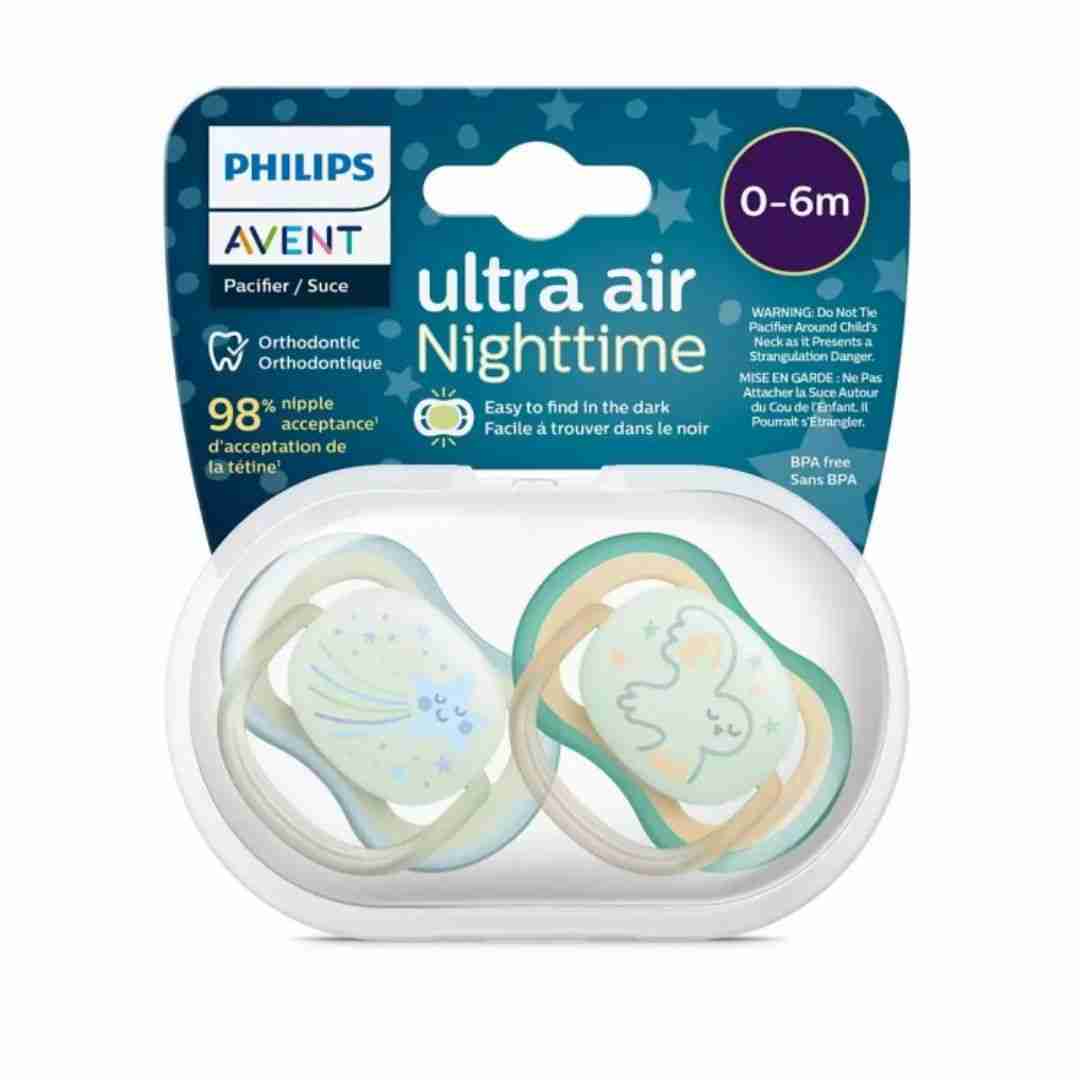 Chupetes Avent Ultra Air Nighttime 0-6 m Estrella celeste - Imagen 2