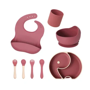 Set de alimentación 8 piezas - palo rosa