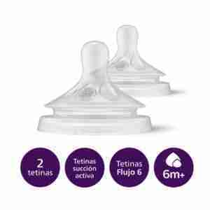 Tetina Natural Response Avent 6m+ Flujo 6 (2 unidades)